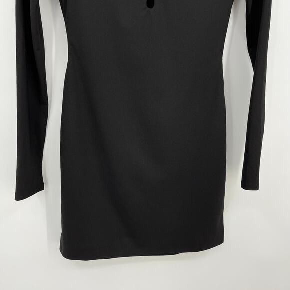 Not Yours To Keep | Berlin Mini Dress in Black Jersey Cut Out XS - Picture 6 of 10